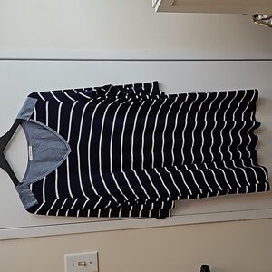 12PM by mon Ami Stripe Blue Dress Size   Large